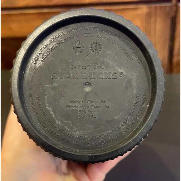 Starbucks 2022 Matte Black Studded Travel Tumbler 24 oz With‎ Straw Venti - Picture 9 of 9